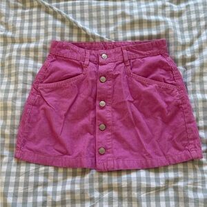 Free People Pink Corduroy Skirt
